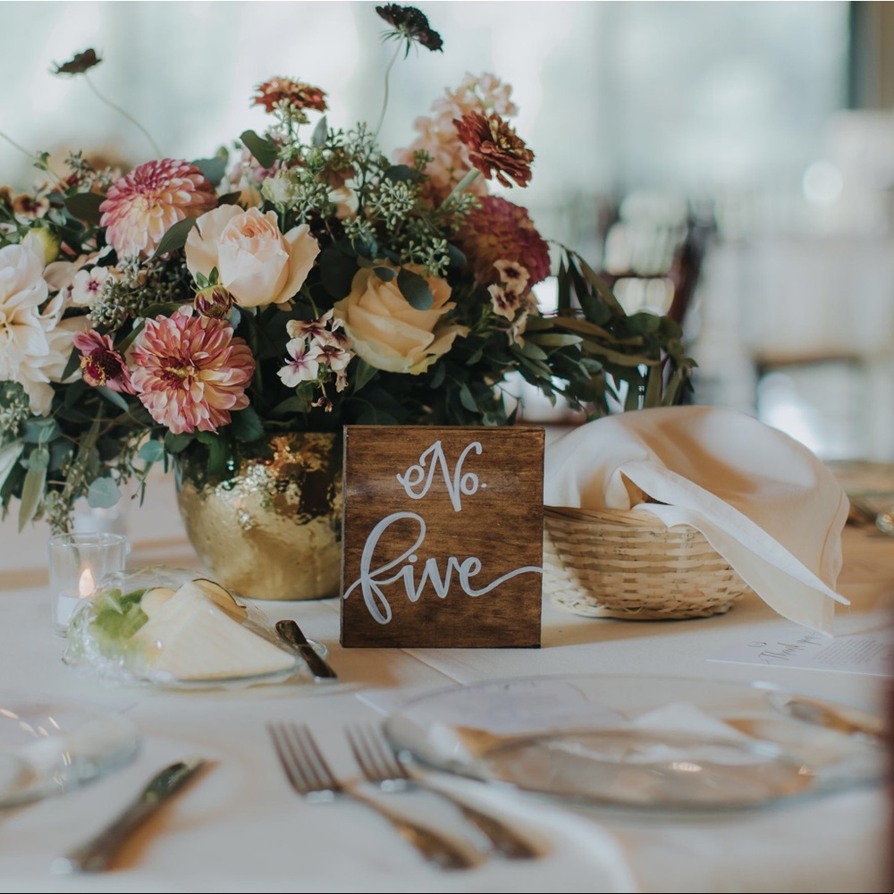 Wooden Table Numbers perfect for a wedding!